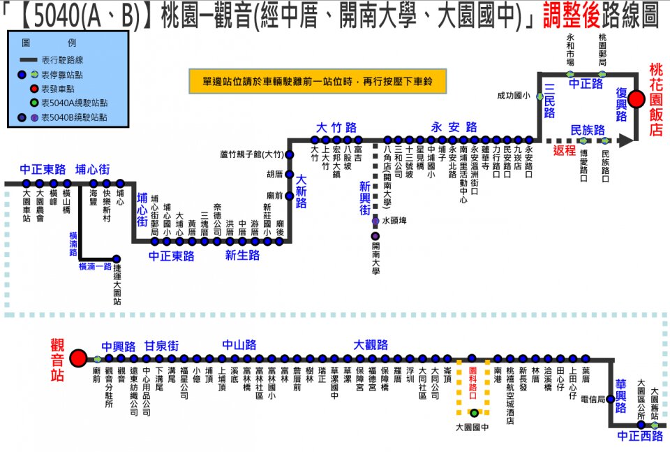 5040A公車路線圖-桃園公車