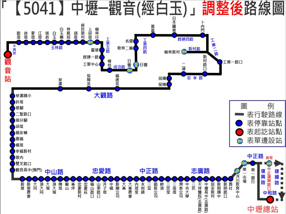 5041公車路線圖-桃園公車