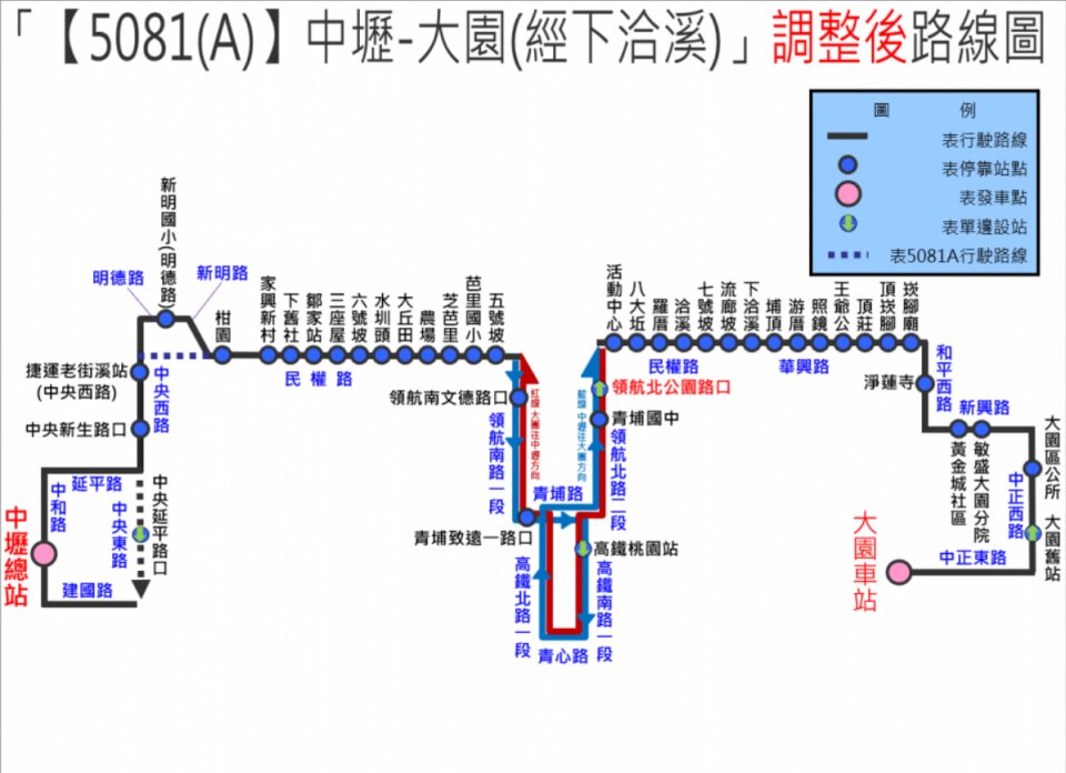 5081Bus Route Map-桃園 Bus