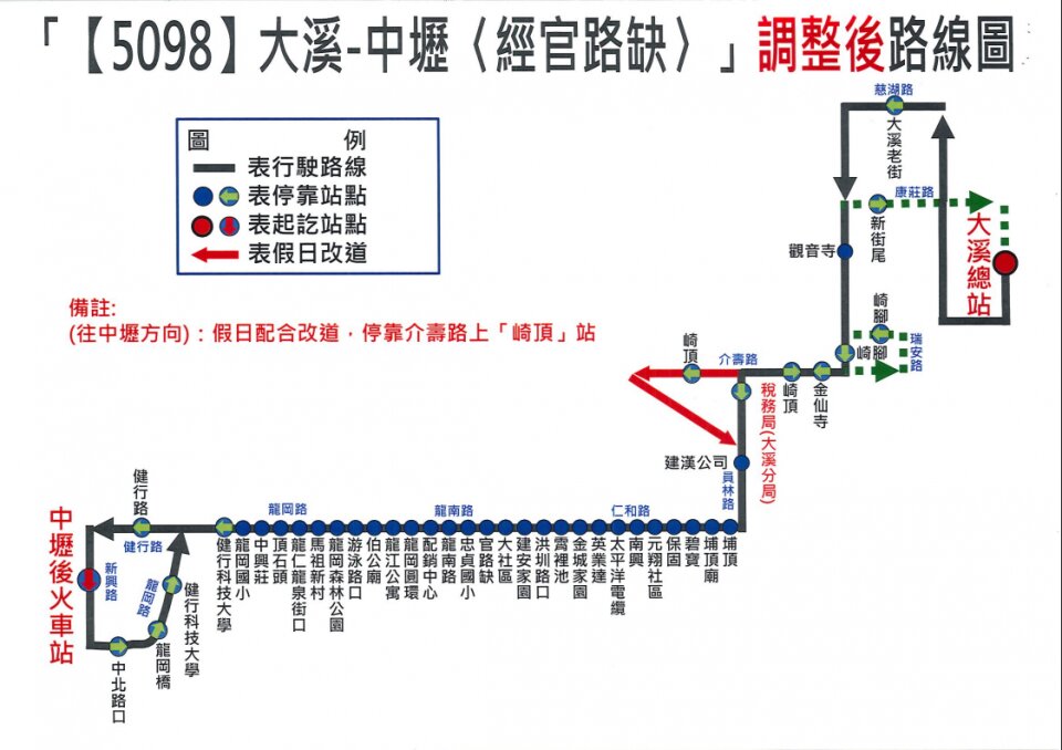5098公車路線圖-桃園公車