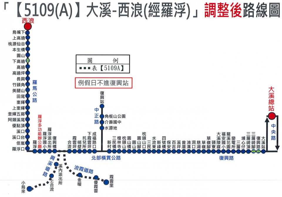 5109A公車路線圖-桃園公車