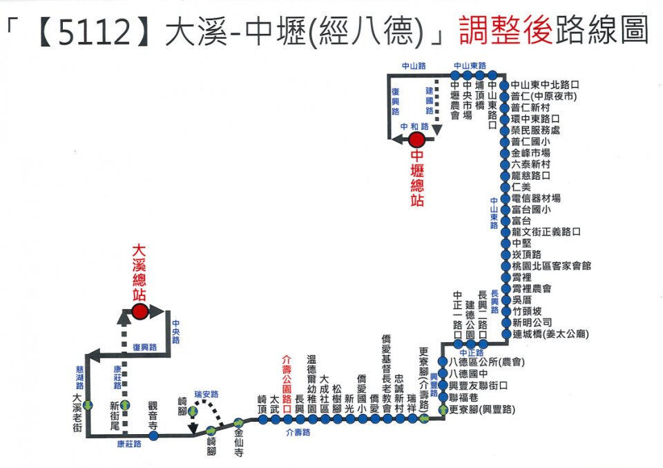 5112公車路線圖-桃園公車