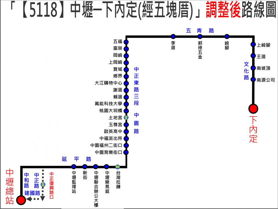 5118公車路線圖-桃園公車