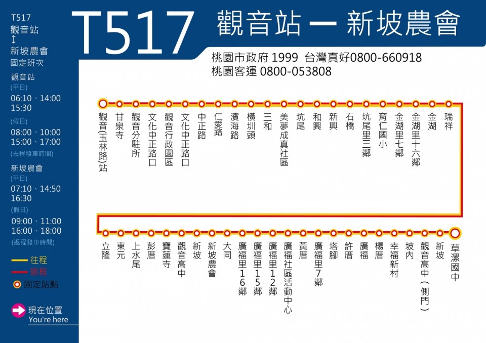 T517公車路線圖-桃園公車