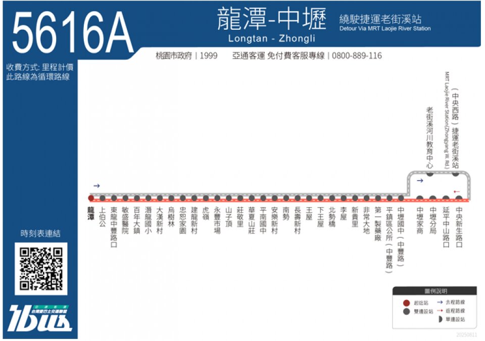 5616A公車路線圖-桃園公車