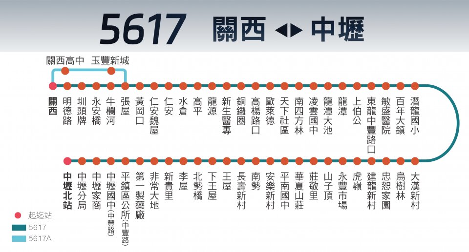 5617公車路線圖-桃園公車
