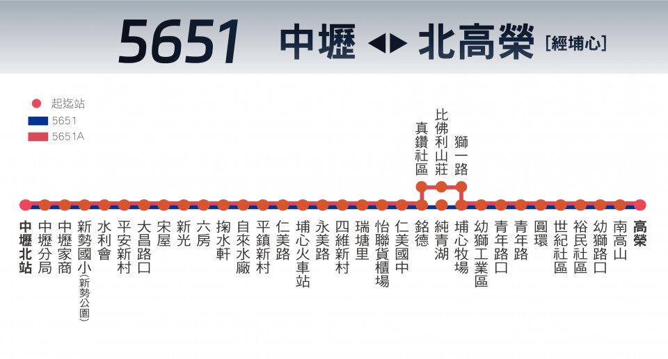 5651Bus Route Map-桃園 Bus