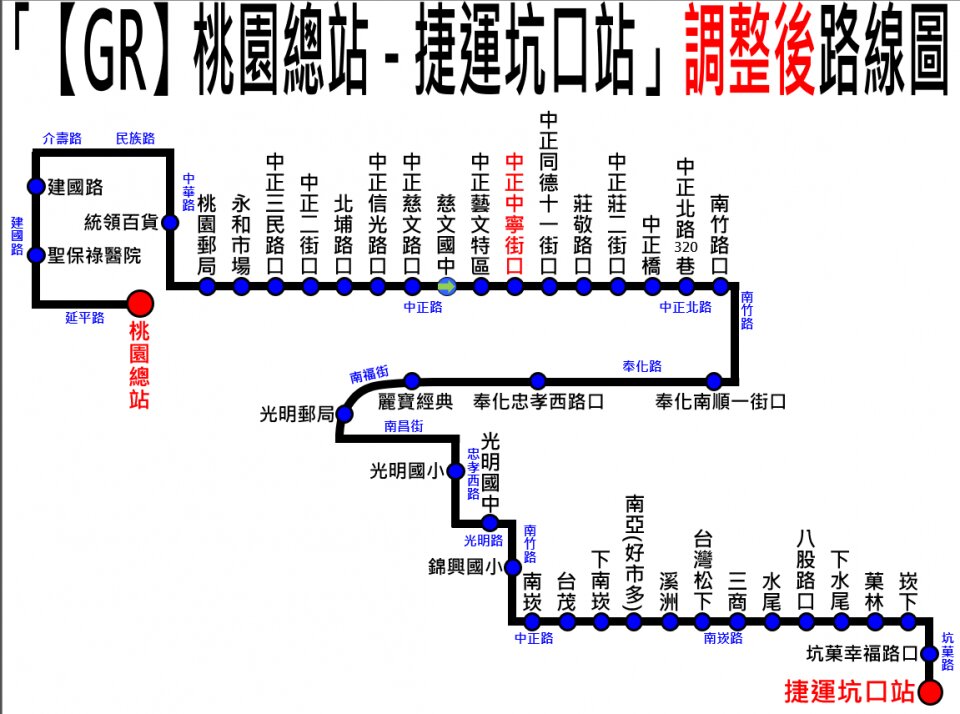 GR公車路線圖-桃園公車