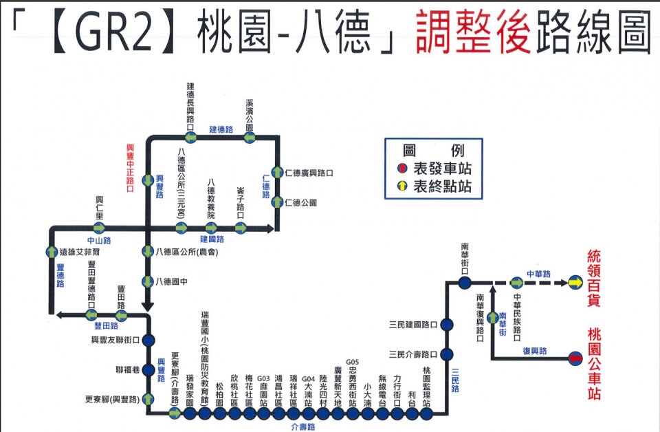 GR2公車路線圖-桃園公車