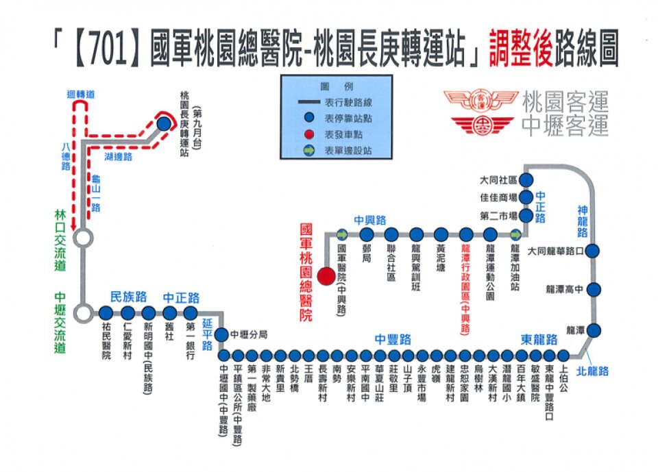 701公車路線圖-桃園公車