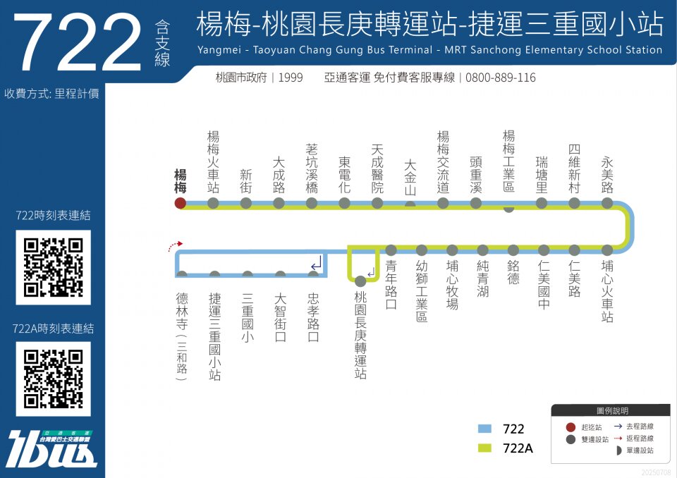 722ABus Route Map-桃園 Bus