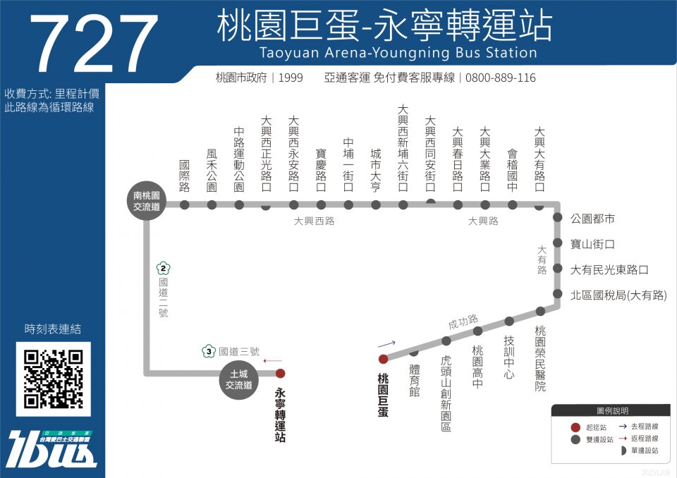 727公車路線圖-桃園公車