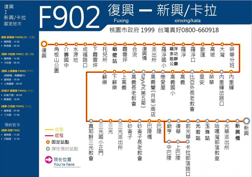 F902D公車路線圖-桃園公車