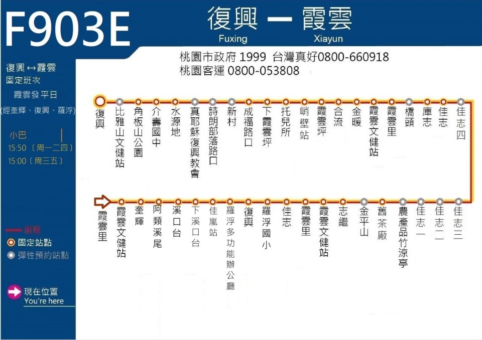 F903E公車路線圖-桃園公車