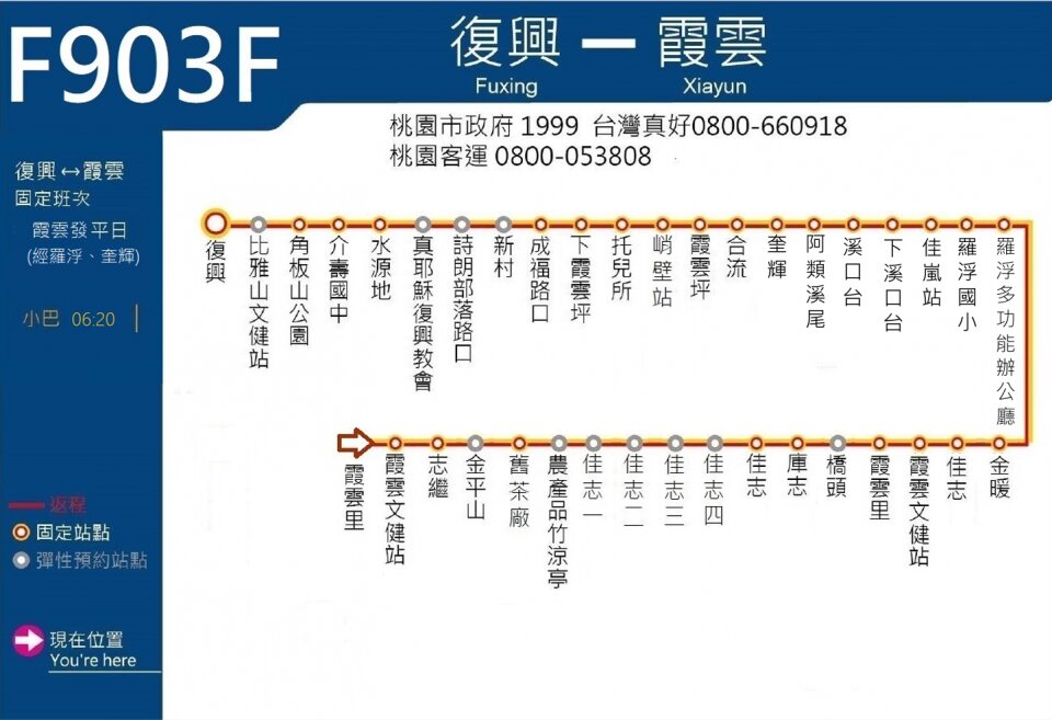 F903F公車路線圖-桃園公車