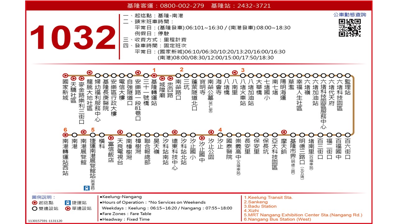 1032公車路線圖-基隆客運