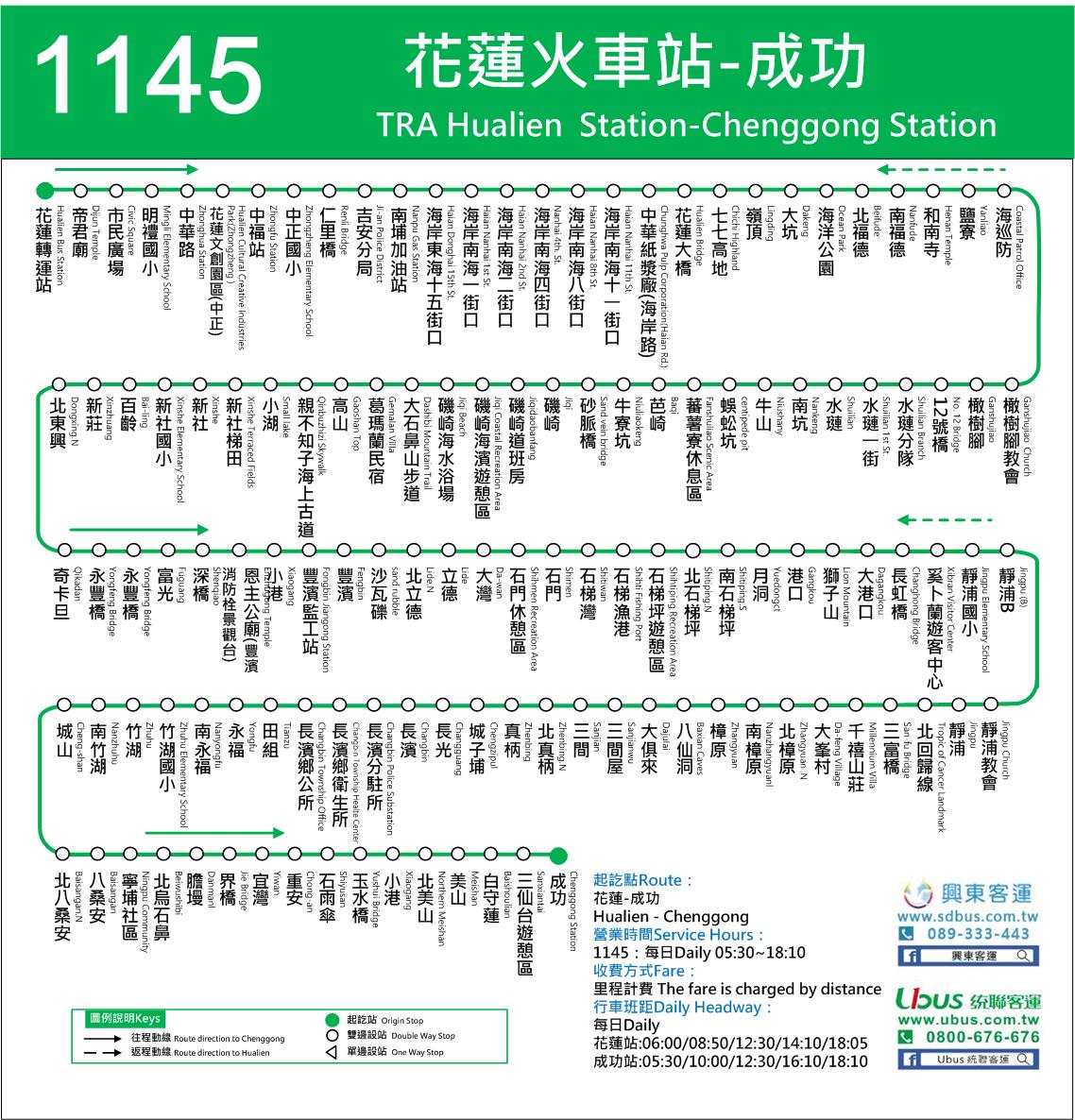 1145公車路線圖-興東客運