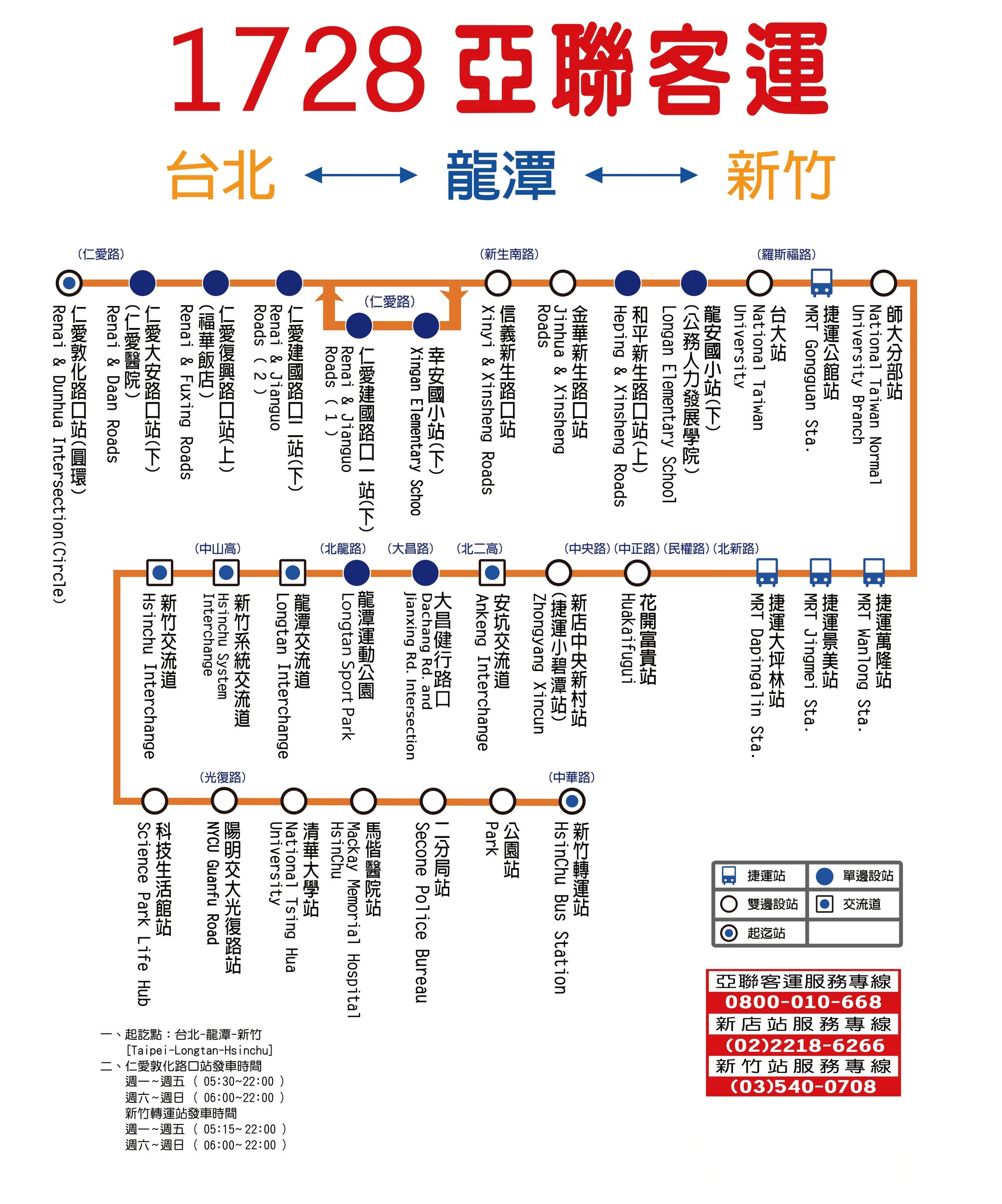 1728公車路線圖-亞聯客運