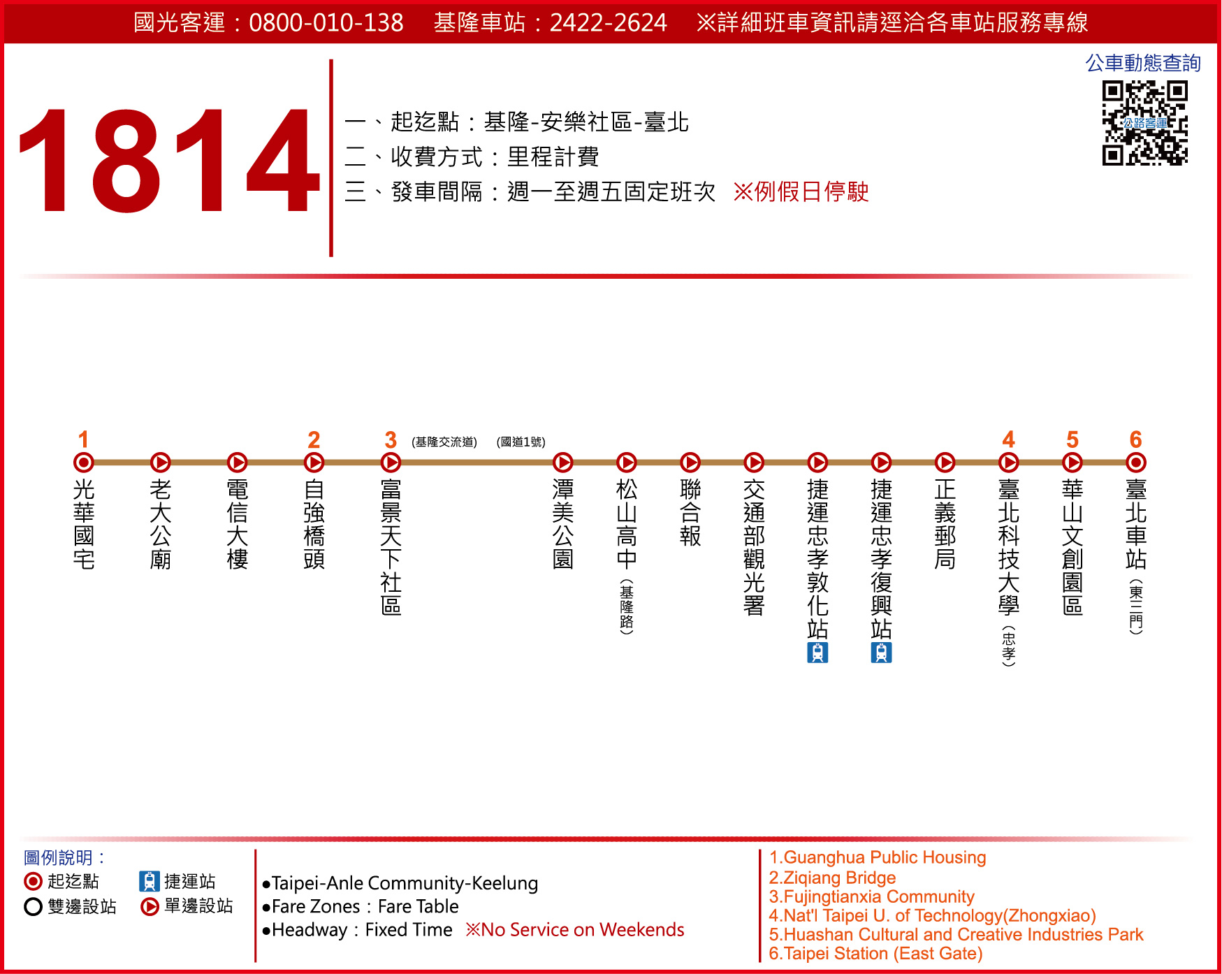 1814公車路線圖-國光客運