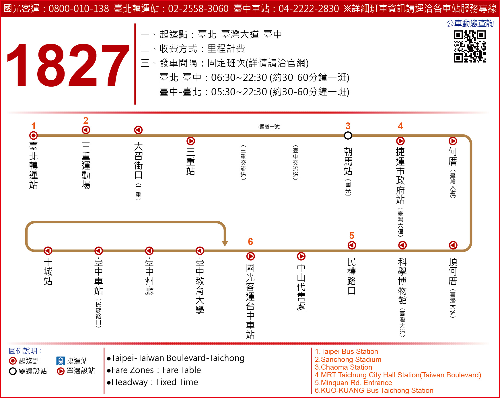 1827公車路線圖-國光客運
