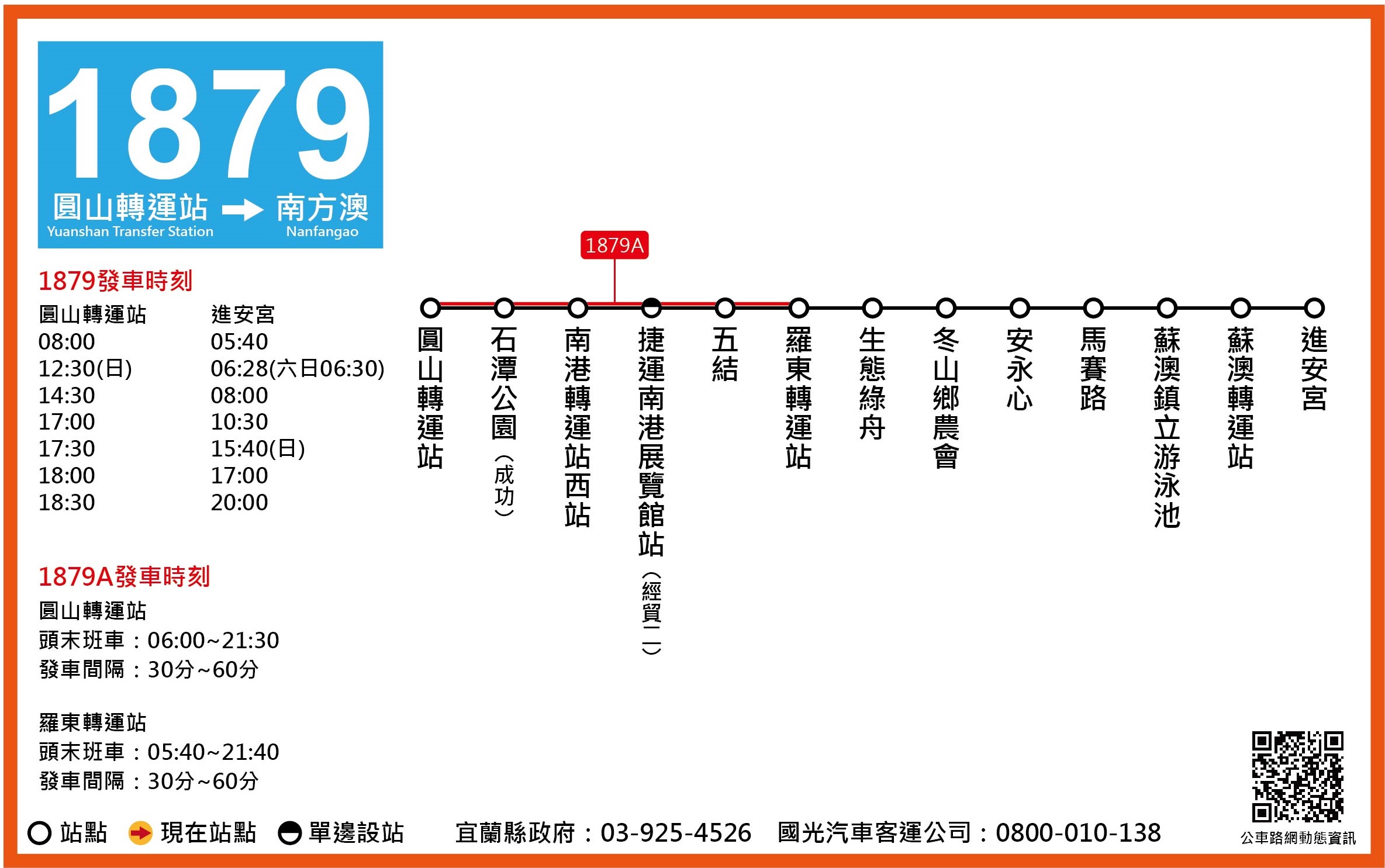 1879Bus Route Map-Kuo-Kuang Motor Transportation