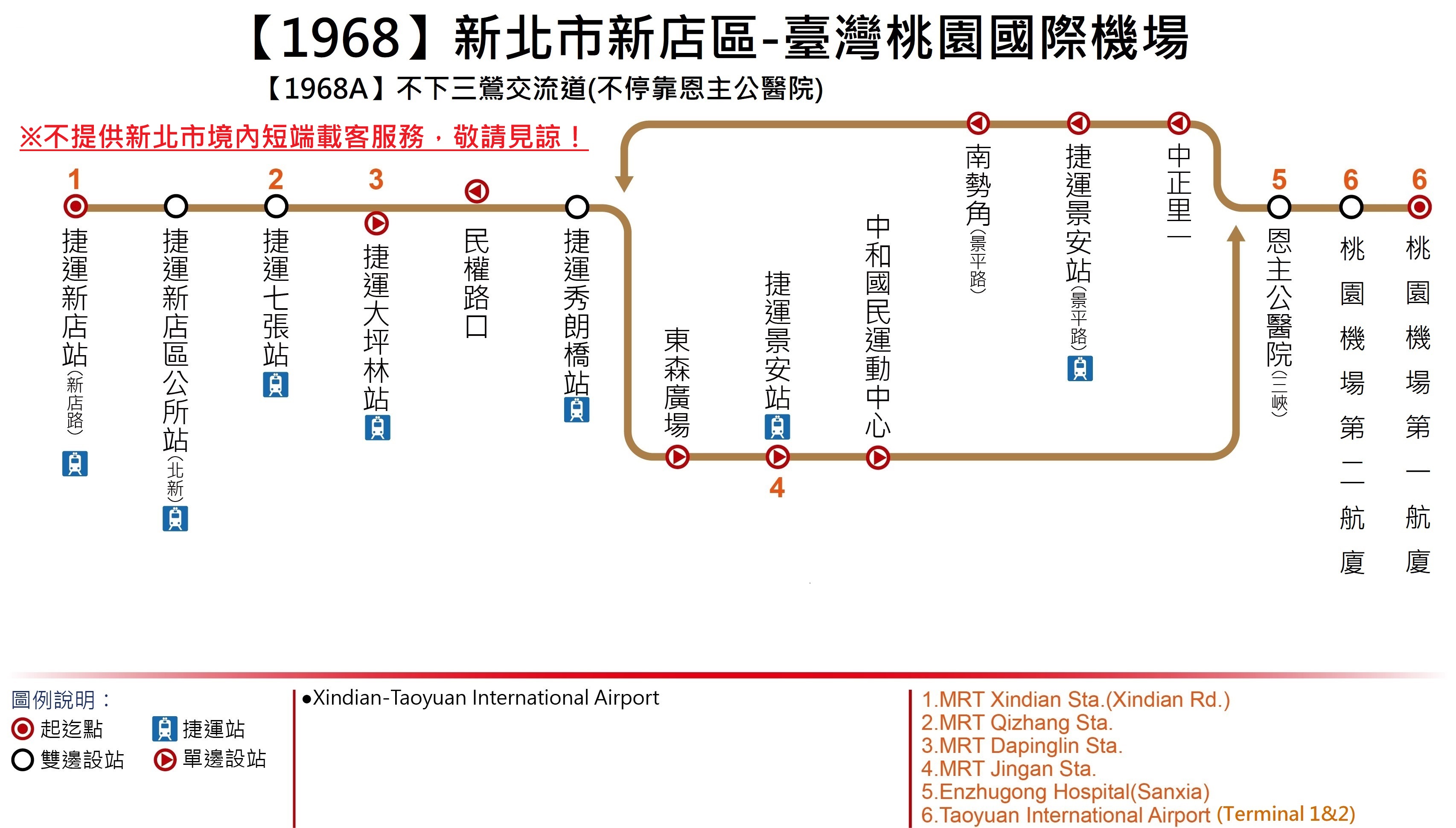 1968公車路線圖-大有巴士