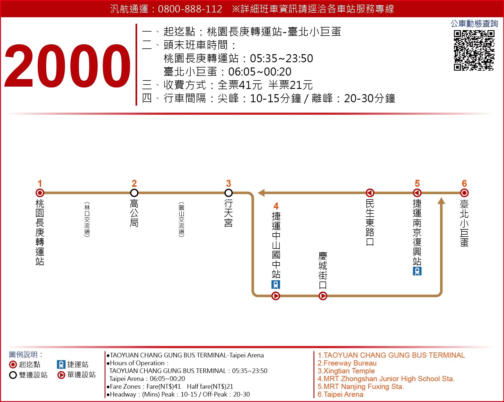 2000公車路線圖-汎航通運