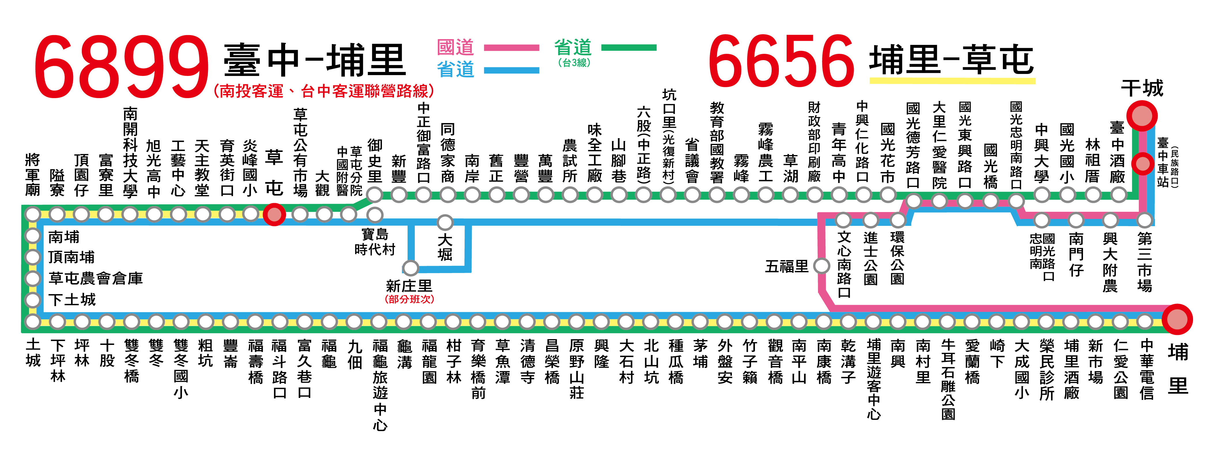 6656公車路線圖-南投客運