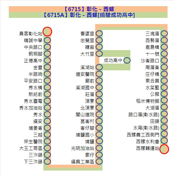 6715Bus Route Map-Yuan-Lin Bus
