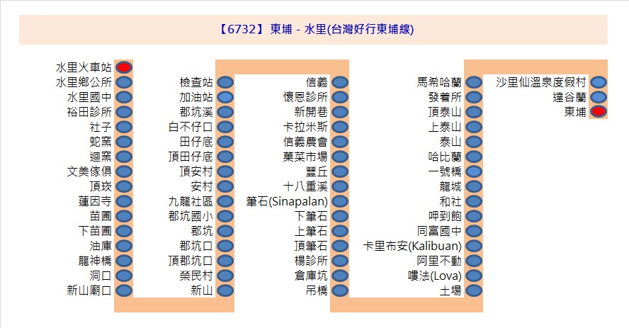 6732Bus Route Map-Yuan-Lin Bus