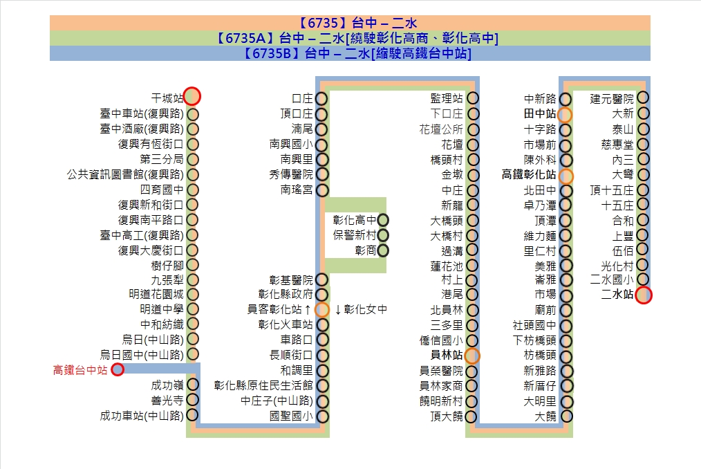 6735Bus Route Map-Yuan-Lin Bus