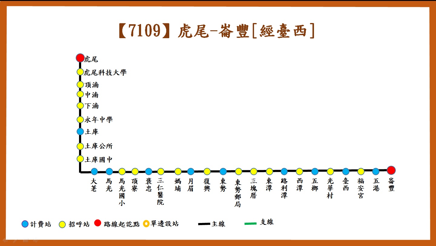 7109Bus Route Map-Taisi Bus