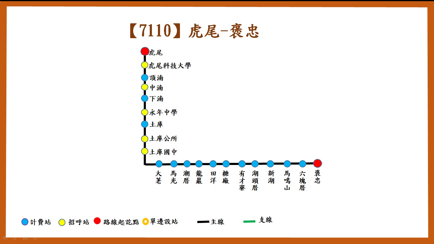 7110Bus Route Map-Taisi Bus