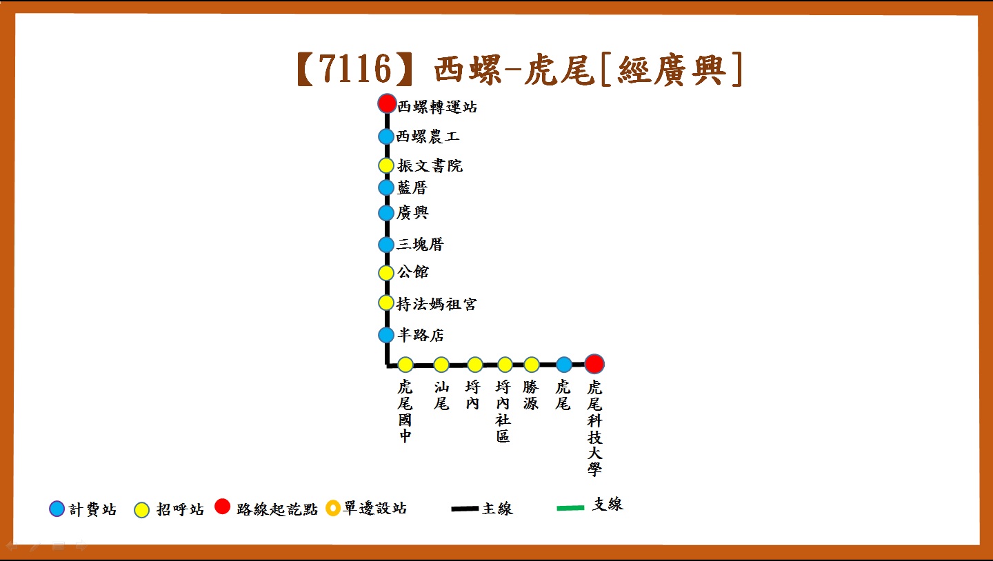 7116Bus Route Map-Taisi Bus