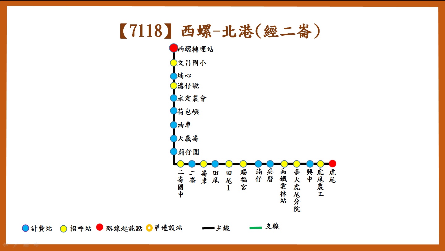 7118Bus Route Map-Taisi Bus