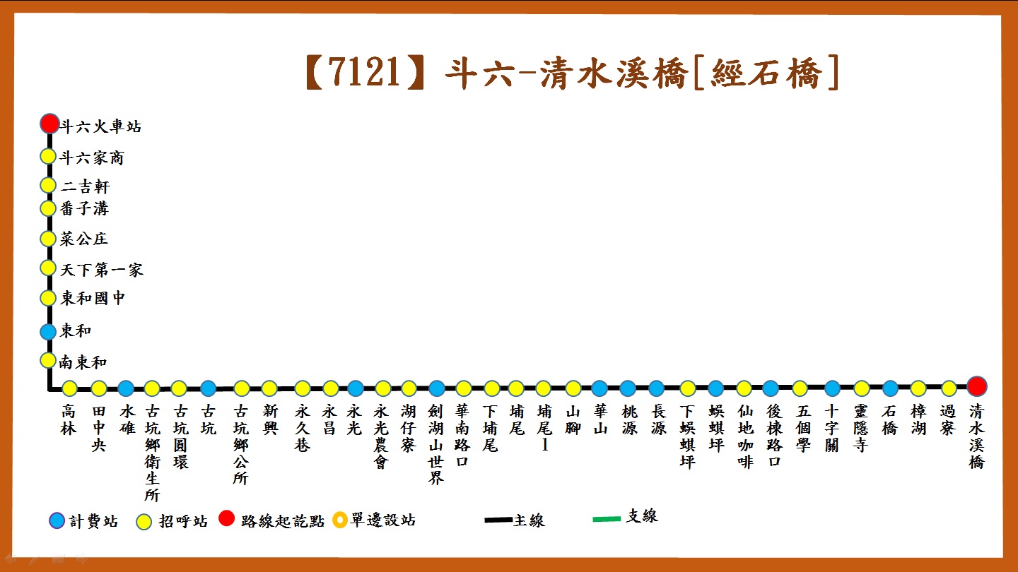 7121Bus Route Map-Taisi Bus