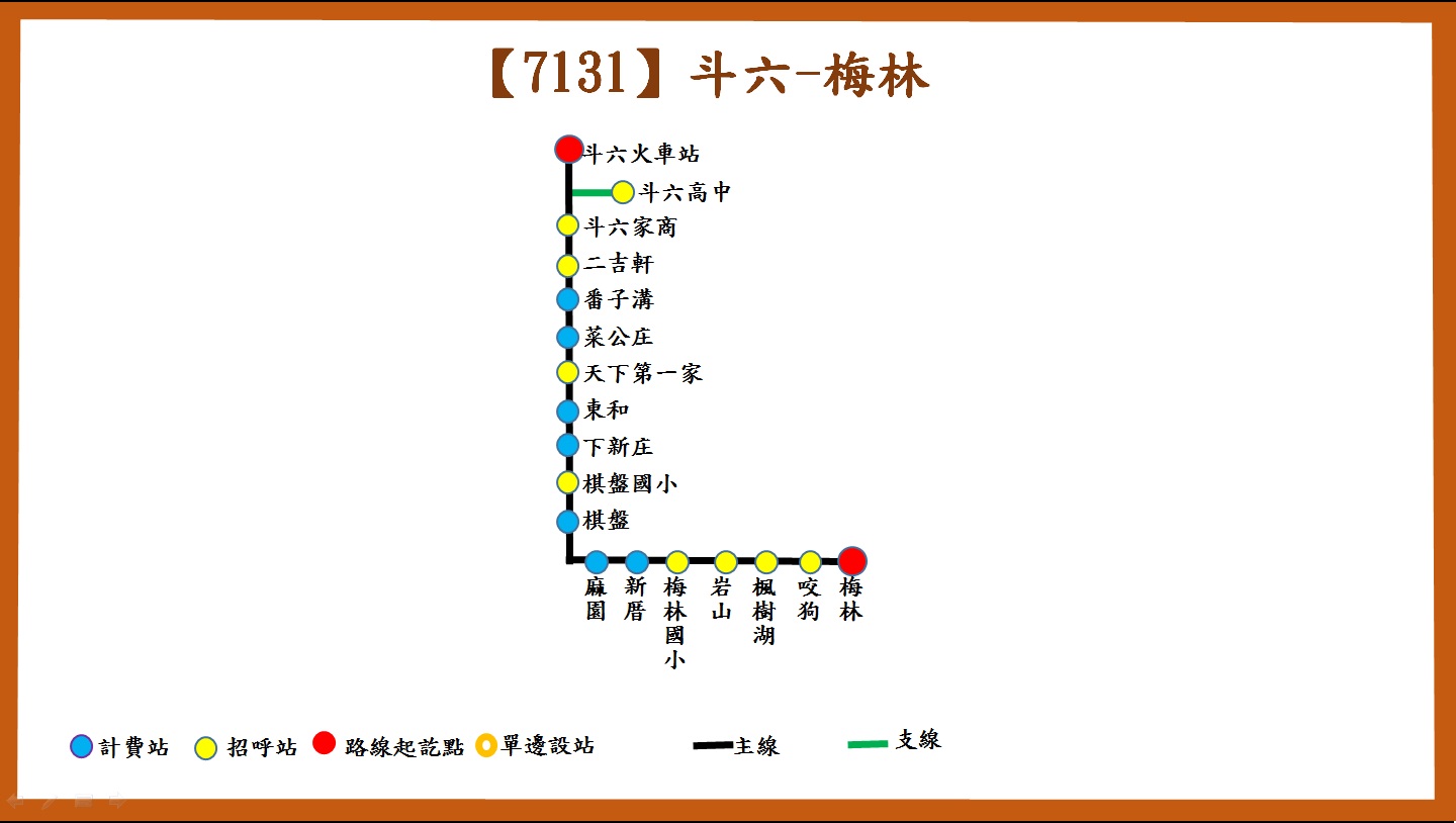 7131公車路線圖-臺西客運