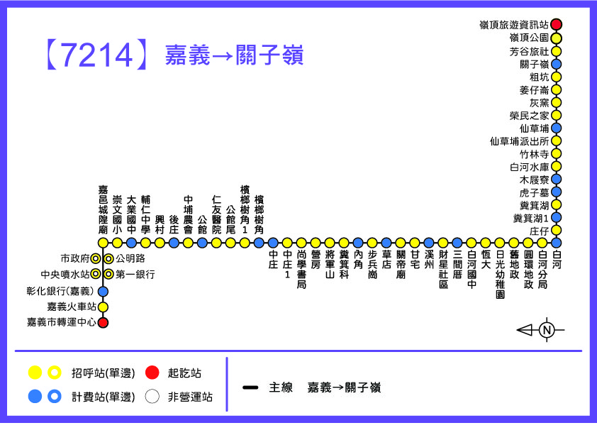 7214Bus Route Map-Chiayi Bus