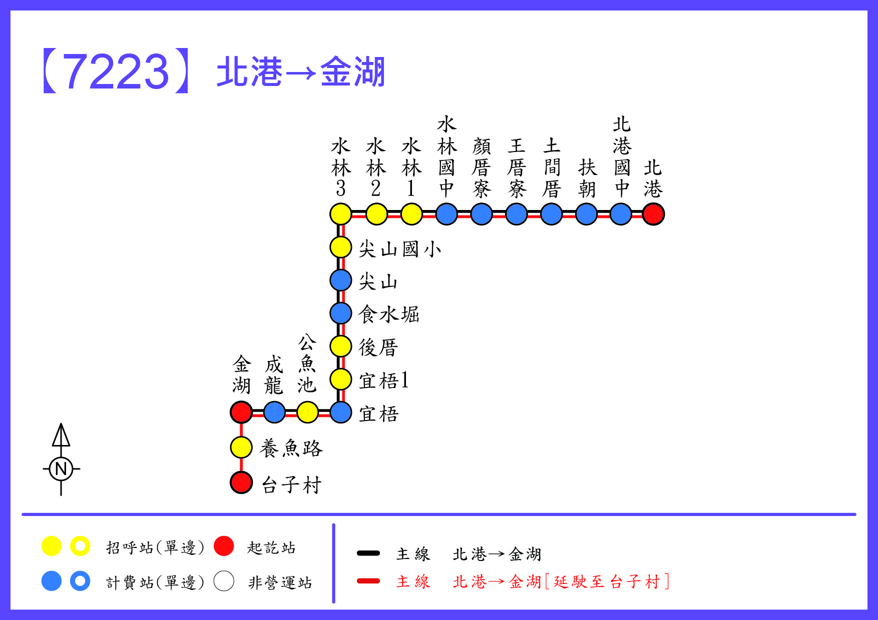 7223公車路線圖-嘉義客運