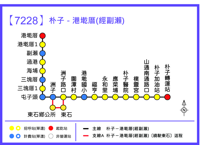 7228公車路線圖-嘉義客運