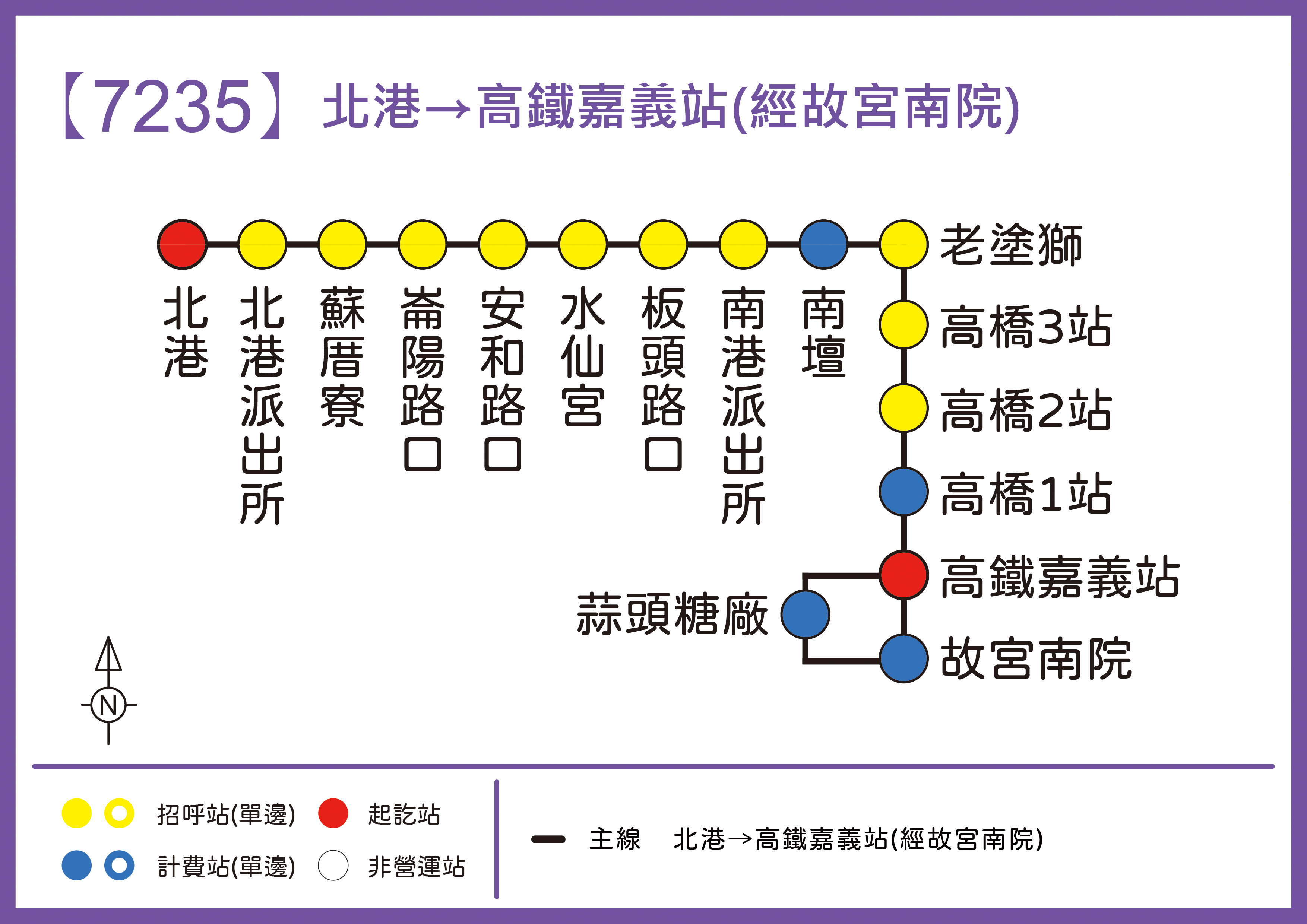 7235公車路線圖-嘉義客運