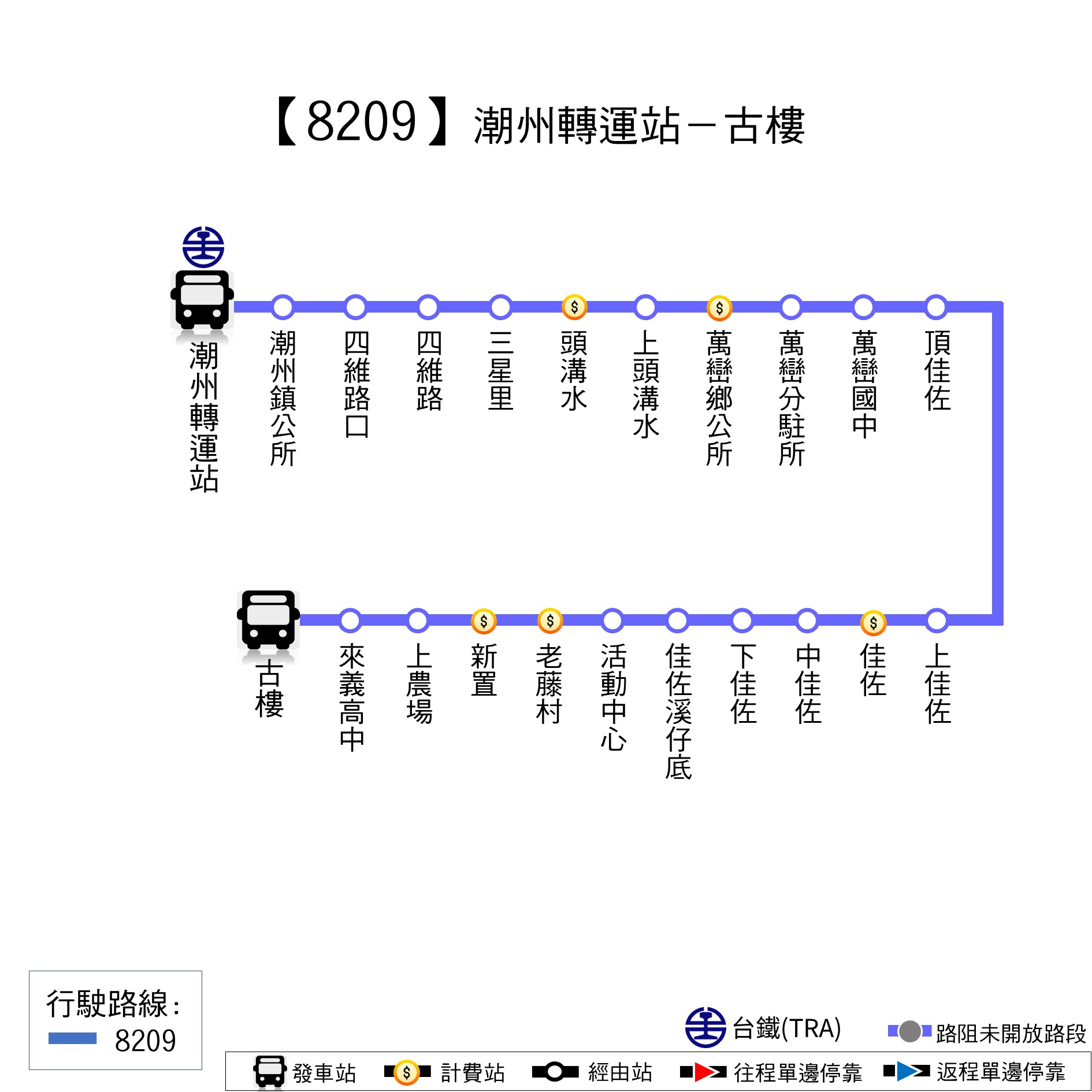 8209Bus Route Map-Ping Tung Bus