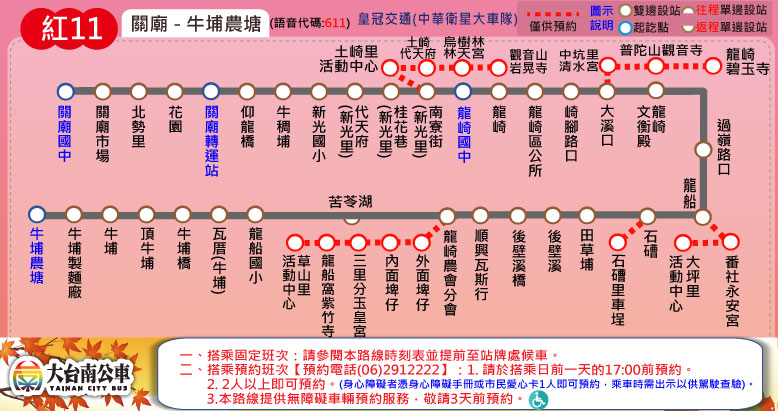 紅11公車路線圖-台南公車