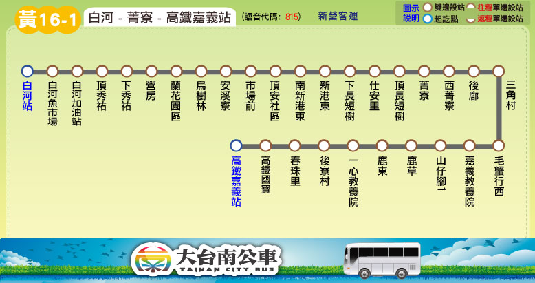 黃16-1公車路線圖-台南公車