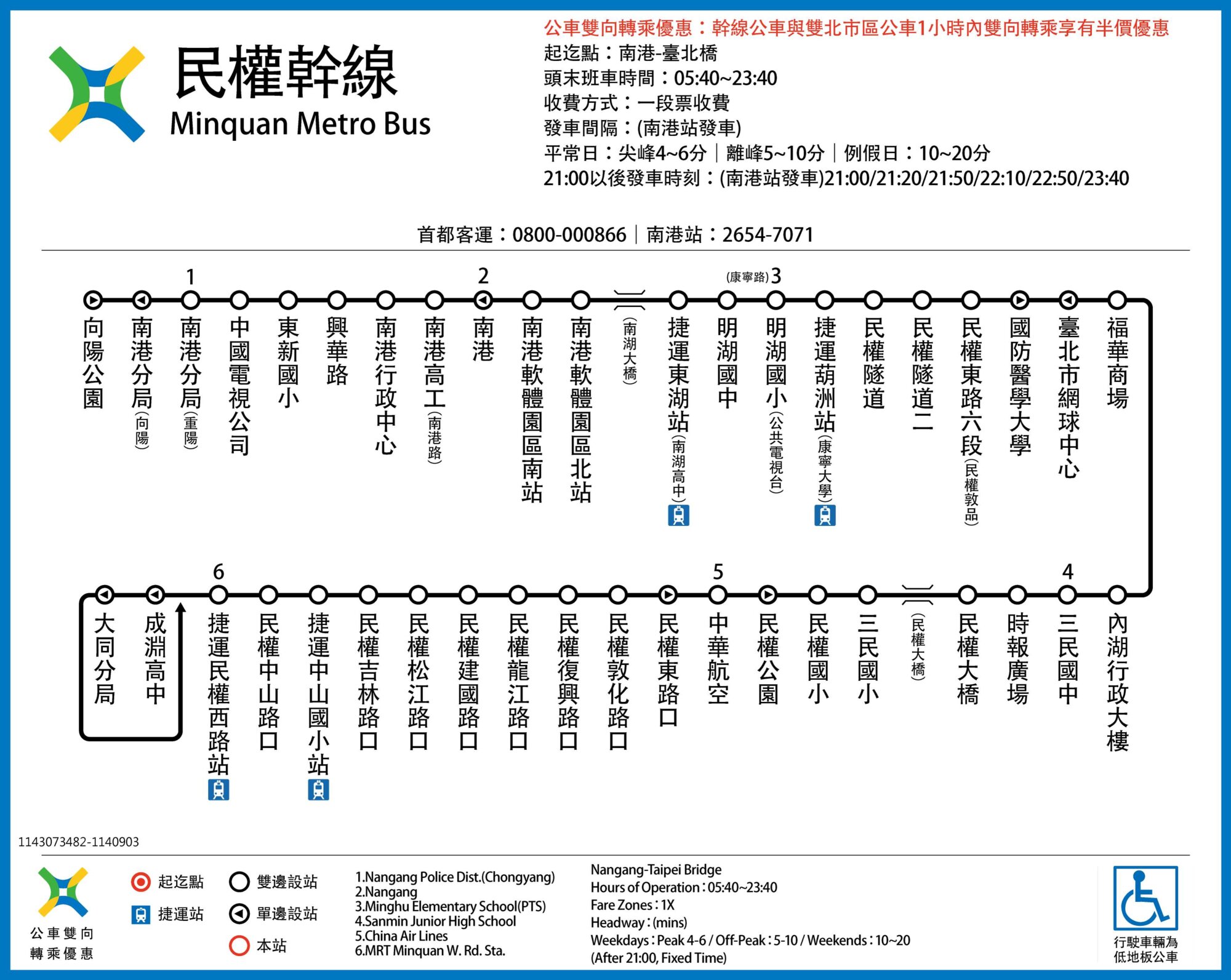 民權幹線公車路線圖-台北市公車