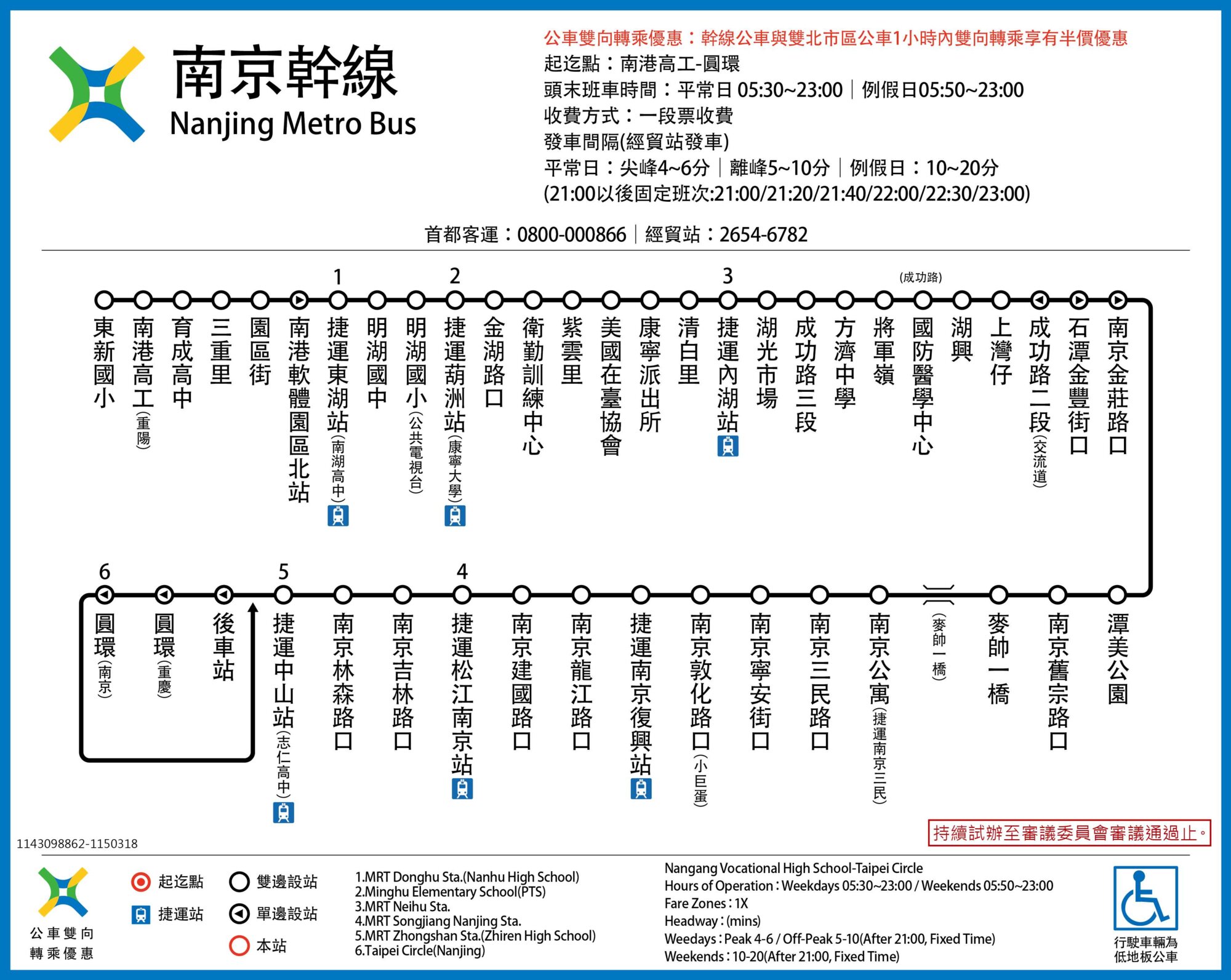 南京幹線公車路線圖-台北市公車