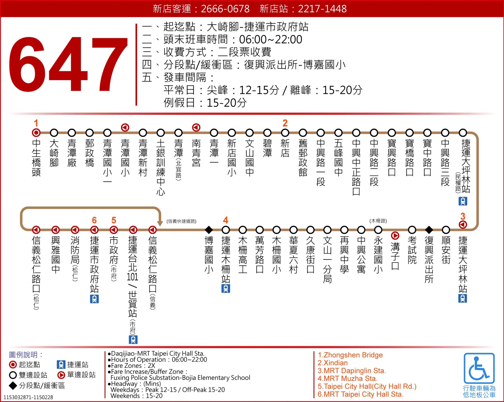 647公車路線圖-台北市公車