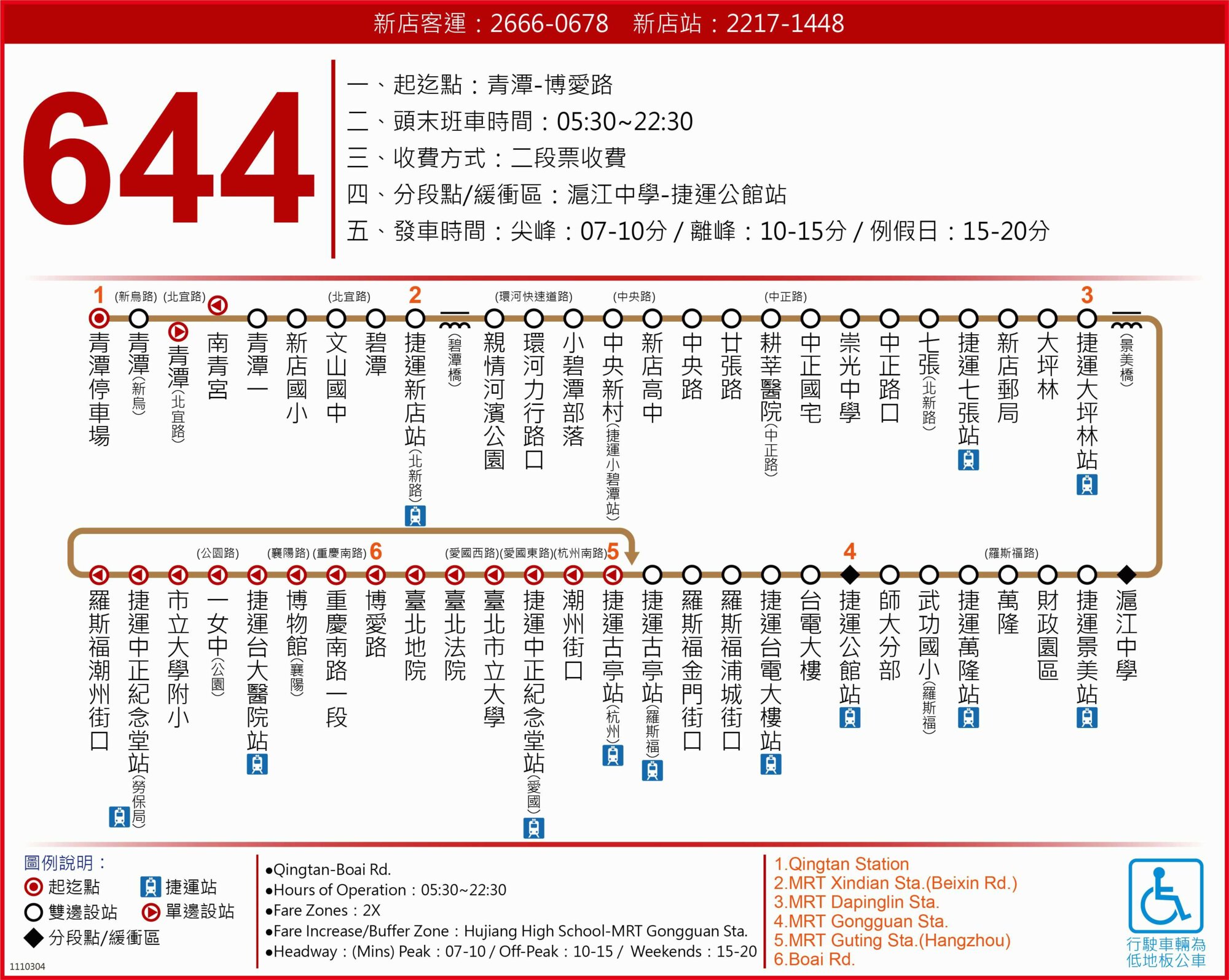 644公車路線圖-台北市公車