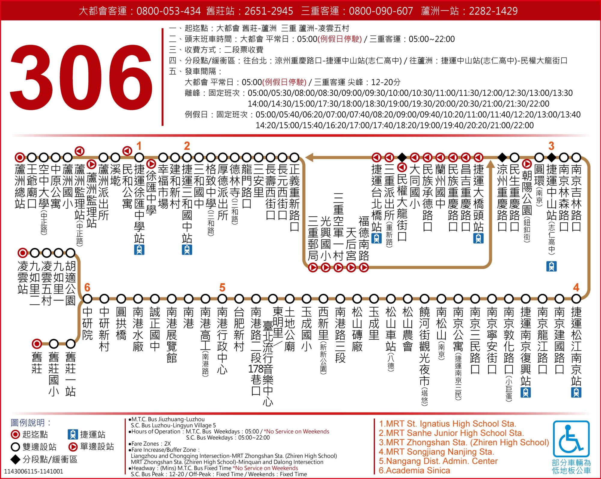 306Bus Route Map-台北市 Bus