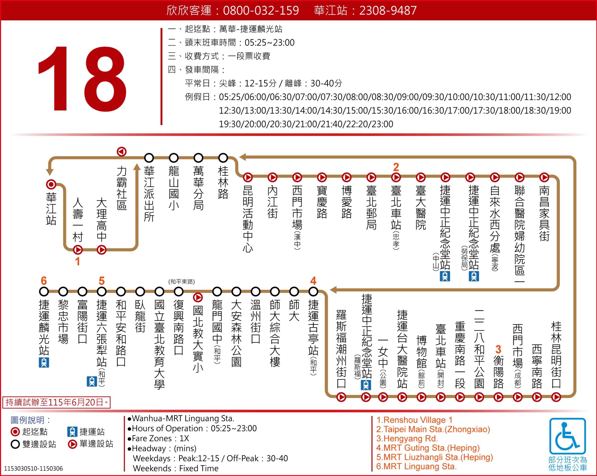 18公車路線圖-台北市公車